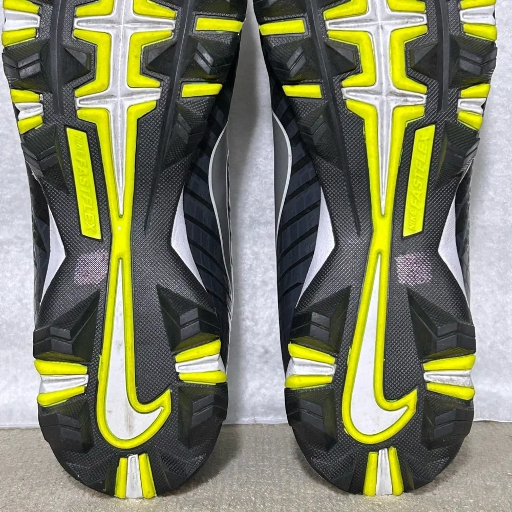 Nike Strike Shark Mens Black/White/Grey Hi-Top Football Cleats Shoes SZ 10